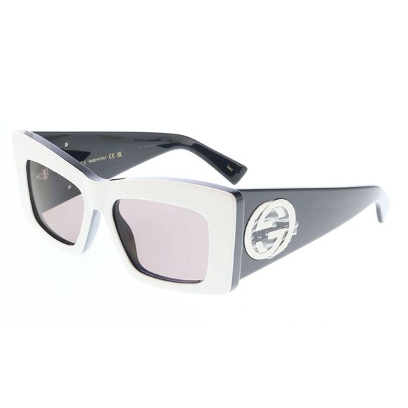 Gucci GG1842S-006 White & Black cat-eye Ladies Sunglasses